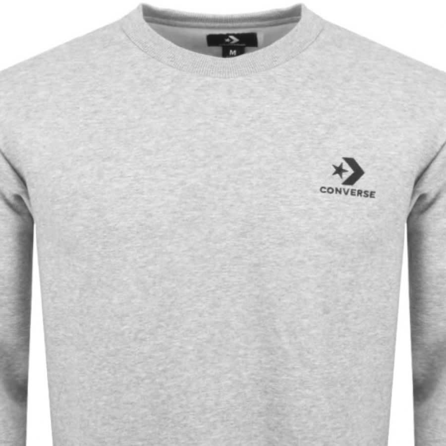 Alternative Image for ProductConverse Star Chevron Logo Sweatshirt Grey2